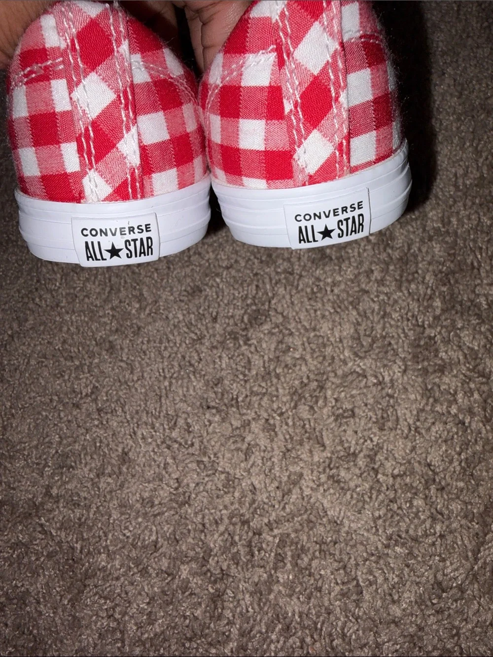 Converse Kids Red and White Gingham Mary Jane Sneakers NWOT